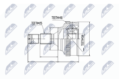 Gelenksatz Antriebswelle für PEUGEOT 406 Break Coupe