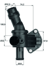 Thermostat Kühlmittel für AUDI SEAT SKODA VW A3 Sportback ALTEA XL LEON ST SC
