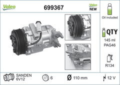 Kompressor Klimaanlage für OPEL SUZUKI AGILA COMBO Tour CORSA C MERIVA A