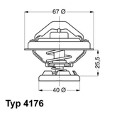 Thermostat Kühlmittel für MERCEDES-BENZ MULTICAR SSANGYONG DAEWOO PUCH 124