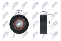 Umlenk Führungsrolle Keilrippenriemen für AUDI SEAT VW A4 Allroad B8 B6 Avant