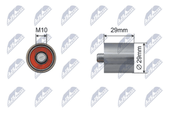 Spannrolle Keilrippenriemen für AUDI SEAT SKODA VW A1 A3 Sportback A4 B6 Avant