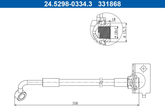 Bremsschlauch Vorderachse links für HYUNDAI i10 II Stufenheck