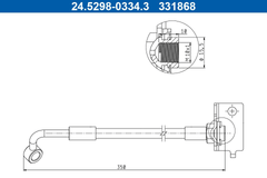 Bremsschlauch Vorderachse links für HYUNDAI i10 II Stufenheck