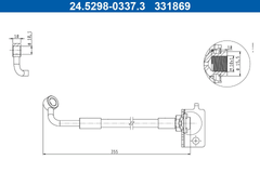 Bremsschlauch Vorderachse rechts für HYUNDAI i10 II Stufenheck