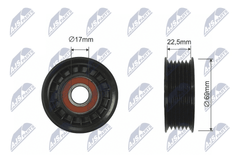 Umlenk Führungsrolle Keilrippenriemen für ISUZU CHEVROLET FORD USA CADILLAC