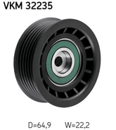 Umlenk Führungsrolle Keilrippenriemen links für ALFA ROMEO FIAT LANCIA