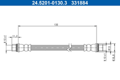 Bremsschlauch Hinterachse für RENAULT ESPACE V GRAND SCÉNIC IV MEGANE