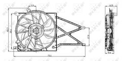 Lüfter Motorkühlung für OPEL ASTRA G Stufenheck Caravan CC Coupe Cabriolet