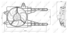 Lüfter Motorkühlung für FIAT LANCIA PUNTO Cabriolet Van Y