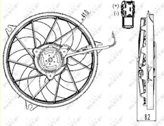 Lüfter Motorkühlung für PEUGEOT 206 Schrägheck SW 206+ Stufenheck CC Van