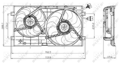 Lüfter Motorkühlung für SKODA VW FABIA II Combi NEW BEETLE Cabriolet