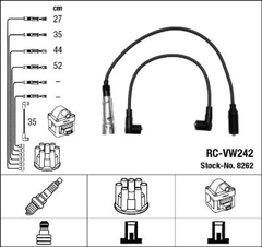 Zündleitungssatz für AUDI 80 B2 Stufenheck B3 B4 Avant 100 C3