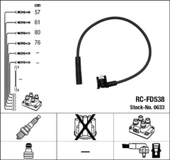 Zündleitungssatz für FORD ESCORT IV V Turnier Stufenheck VI FIESTA III ORION II