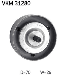Umlenk Führungsrolle Keilrippenriemen links für VW LT 28-46 II Kasten