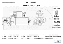 Anlasser Starter für MERCEDES-BENZ C-KLASSE Coupe Cabriolet T-Model CLS
