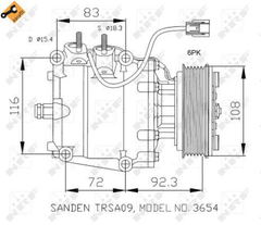 Kompressor Klimaanlage für HONDA ACCORD VI CIVIC VII Hatchback Stufenheck Coupe