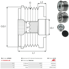 Lichtmaschine Generatorfreilauf für FIAT VOLVO