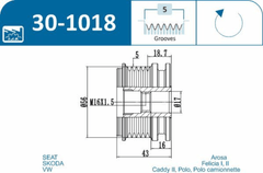 Lichtmaschine Generatorfreilauf für SEAT SKODA VW AROSA FELICIA I II Kombi