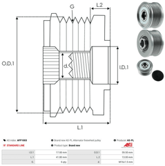 Lichtmaschine Generatorfreilauf für OPEL