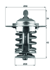 Thermostat Kühlmittel für CITROËN MITSUBISHI NISSAN PEUGEOT TOYOTA VOLVO