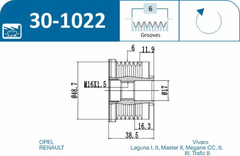 Lichtmaschine Generatorfreilauf für MITSUBISHI NISSAN OPEL RENAULT VOLVO