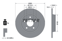 2x Bremsscheibe Hinterachse für MG ZS SUV
