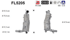 Ruß Partikelfilter Abgasanlage für ALFA ROMEO FIAT MITO 500L FIORINO