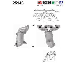 Katalysator vorne für KIA PICANTO III RIO IV STONIC