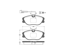 Bremsbelagsatz Scheibenbremse Vorderachse für ALFA ROMEO FIAT LANCIA 155 GTV