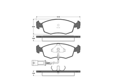 Bremsbelagsatz Scheibenbremse Vorderachse für FORD SCORPIO I Stufenheck Turnier