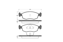 Bremsbelagsatz Scheibenbremse Vorderachse für FORD ESCORT IV V Cabriolet