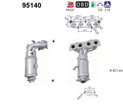 Katalysator vorne für TOYOTA YARIS / VIOS Stufenheck