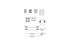 Zubehörsatz Bremsbacken Hinterachse für FORD FIESTA II Kasten/Schrägheck