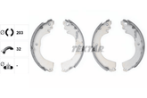 Bremsbackensatz Hinterachse für CITROËN MITSUBISHI NISSAN PEUGEOT C-ZERO i