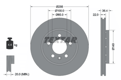 2x Bremsscheibe Hinterachse für AUDI SEAT SKODA VW A3 TT Roadster LEON TOLEDO II