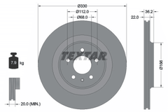 2x Bremsscheibe Hinterachse für AUDI A4 B8 Avant A5 Cabriolet Q5 Van