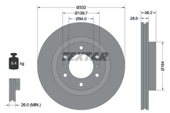 2x Bremsscheibe Vorderachse für MITSUBISHI PAJERO IV Van