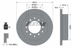2x Bremsscheibe Hinterachse für TOYOTA 4 RUNNER V FJ CRUISER FORTUNER LAND