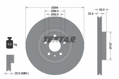 2x Bremsscheibe Vorderachse für FIAT 500 C 500L PANDA