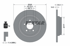 2x Bremsscheibe Hinterachse für MERCEDES-BENZ GLE Coupe M-KLASSE
