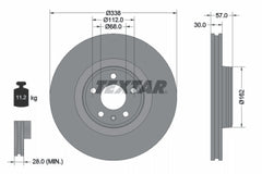 2x Bremsscheibe Vorderachse für AUDI A4 B9 Avant A5 Sportback Q5 Cabriolet A7