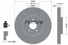 2x Bremsscheibe Vorderachse für HYUNDAI KIA SANTA FE IV Kasten/SUV SORENTO III