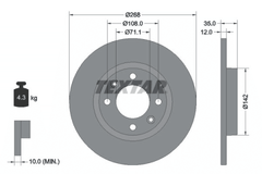 2x Bremsscheibe Hinterachse für CITROËN OPEL PEUGEOT DS C3 IV C4 X III CORSA F