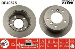 2x Bremsscheibe Hinterachse für MERCEDES-BENZ VW SPRINTER 2-t Kasten