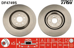 2x Bremsscheibe Vorderachse für ALFA ROMEO 147 156 GT
