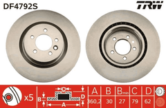2x Bremsscheibe Vorderachse für LAND ROVER DISCOVERY IV RANGE SPORT I