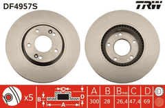 2x Bremsscheibe Vorderachse für HYUNDAI KIA GRANDEUR i30 Kombi Coupe VELOSTER