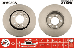 2x Bremsscheibe Vorderachse für CITROËN FIAT PEUGEOT TOYOTA JUMPY II