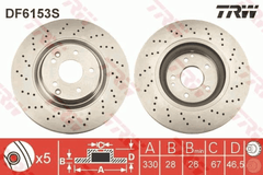 2x Bremsscheibe Vorderachse für MERCEDES-BENZ C-KLASSE T-Model CLK Cabriolet SLK